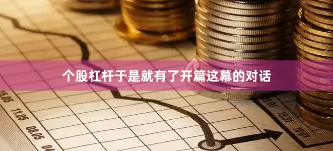 个股杠杆于是就有了开篇这幕的对话